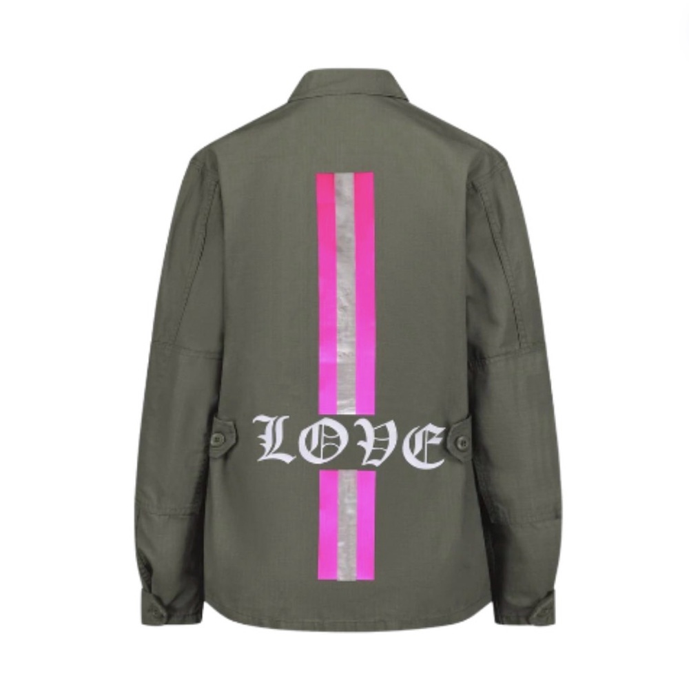 Hipchik Couture Women’s Love Army Trendy Rip-stop Jacket